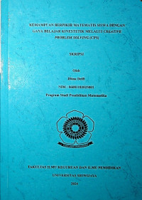 KEMAMPUAN BERPIKIR MATEMATIS SISWA DENGAN GAYA BELAJAR KINESTETIK MELALUI CREATIVE PROBLEM SOLVING (CPS)