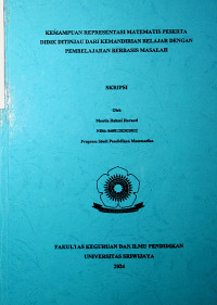 KEMAMPUAN REPRESENTASI MATEMATIS PESERTA DIDIK DITINJAU DARI KEMANDIRIAN BELAJAR DENGAN PEMBELAJARAN BERBASIS MASALAH