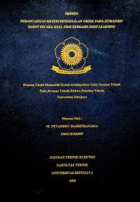 PERANCANGAN SISTEM PENGENALAN OBJEK PADA HUMANOID ROBOT SECARA REAL TIME BERBASIS DEEP LEARNING.