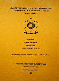 ANALISIS PENGARUH ZIS INFLASI DAN PERTUMBUHAN EKONOMI TERHADAP TINGKAT KEMISKINAN DI KOTA JAMBI.