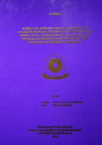 KORELASI ASUPAN CAIRAN, KALIUM, DAN NATRIUM DENGAN INTERDIALYTIC WEIGHT GAIN (IDWG) PADA PASIEN GAGAL GINJAL KRONIK DENGAN HEMODIALISA RUTIN DI RSUP DR MOHAMMAD HOESIN PALEMBANG