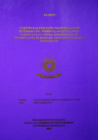 FAKTOR-FAKTOR YANG MEMPENGARUHI INTERDIALYTIC WEIGHT GAIN (IDWG) PADA PASIEN GAGAL GINJAL KRONIS DENGAN HEMODIALISA DI RSUP. DR. MOHAMMAD HOESIN PALEMBANG