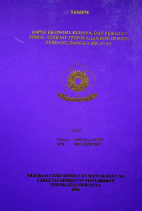 ASPEK EKONOMI, BUDAYA, DAN PERANAN SOSIAL TERKAIT PERNIKAHAN DINI DI DESA SERDANG, BANGKA SELATAN