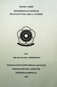 PENGEMBANGAN APLIKASI PELAYANAN PADA QILLA LAUNDRY