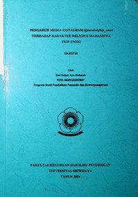 PENGARUH MEDIA INSTAGRAM @BAROKAHFKIP_UNSRI TERHADAP KARAKTER RELIGIUS MAHASISWA FKIP UNSRI