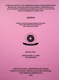 KINERJA IMPLEMENTASI KEBIJAKAN PROGRAM NATIONAL URBAN WATER SUPPLY PROJECT (NUWSP) DALAM KEGIATAN PEMBANGUNAN JARINGAN PERPIPAAN SISTEM PENYEDIAAN AIR MINUM (SPAM) DI GANDUS KOTA PALEMBANG