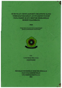 HUBUNGAN URINE ALBUMIN CREATININE RATIO TERHADAP KEJADIAN ACUTE KIDNEY INJURY PADA PASIEN DI ICU RSUP DR MOHAMMAD HOESIN PALEMBANG