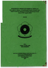 HUBUNGAN ORIENTASI SEKSUAL DENGAN KEJADIAN ORAL CANDIDIASIS PADA PASIEN HIV (STUDI DI RSUP DR. MOHAMMAD HOESIN PALEMBANG PERIODE JANUARI 2022-AGUSTUS 2023)