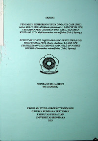 BUDIDAYA PAKCOY (Brassica rapa L.) SISTEM TERAPUNG DI LAHAN RAWA LEBAK DENGAN VOLUME MEDIA TANAM YANG BERBEDA