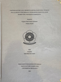 FAKTOR-FAKTOR YANG MEMPENGARUHI KNOWLEDGE SHARING DAN LEARNING PERFORMANCE MAHASISWA FAKULTAS ILMU KOMPUTER UNIVERSITAS SRIWIJAYA