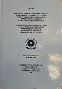 PENDUGAAN KARBON TUMBUHAN BAWAH DAN SERASAH PADA TANAMAN KELAPA SAWIT UMUR 10 TAHUN PADA LAHAN GAMBUT DI PT WAIMUSI AGROINDAH KABUPATEN OGAN KOMERING ILIR