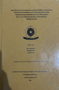 PENGARUH KEAHLIAN KEUANGAN AUDITOR INTERNAL, EFEKTIVITAS PENGENDALIAN INTERNAL, DAN WHISTLEBLOWING SYSTEM TERHADAP JUMLAH KECURANGAN PADA PERUSAHAAN BUMN YANG TERDAFTAR DI BURSA EFEK INDONESIA PERIODE 2020-2023