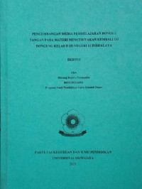 PENGEMBANGAN MEDIA PEMBELAJARAN BONEKA TANGAN PADA MATERI MENCERITAKAN KEMBALI ISI DONGENG KELAS II SD NEGERI 11 INDRALAYA