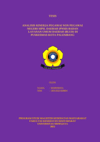 ANALISIS KINERJA PEGAWAI NON PEGAWAI NEGERI SIPIL DAERAH (PNSD) BADAN LAYANAN UMUM DAERAH (BLUD) DI PUSKESMAS KOTA PALEMBANG