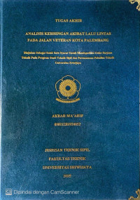ANALISIS KEBISINGAN AKIBAT LALU LINTAS PADA JALAN VETERAN KOTA PALEMBANG