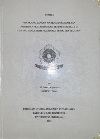 RANCANG BANGUN APLIKASI PENGELOLAAN PERIZINAN PERTAMBANGAN BERBASIS WEBSITE DI CABANG DINAS ESDM REGIONAL I SUMATERA SELATAN