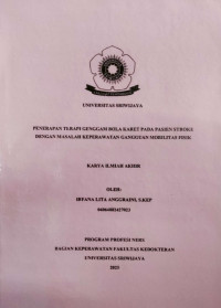 PENERAPAN TERAPI GENGGAM BOLA KARET PADA PASIEN STROKE DENGAN MASALAH KEPERAWATAN GANGGUAN MOBILITAS FISIK