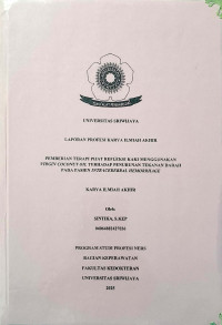 PEMBERIAN TERAPI PIJAT REFLEKSI KAKI MENGGUNAKAN VIRGIN COCONUT OIL TERHADAP PENURUNAN TEKANAN DARAH PADA PASIEN INTRACEREBRAL HEMORRHAGE