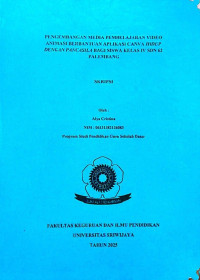 PENGEMBANGAN MEDIA PEMBELAJARAN VIDEO ANIMASI BERBANTUAN APLIKASI CANVA HIDUP DENGAN PANCASILA BAGI SISWA KELAS IV SDN 62 PALEMBANG