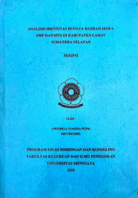 ANALISIS IDENTITAS BUDAYA DAERAH SISWA SMP DAN MTS DI KABUPATEN LAHAT SUMATERA SELATAN