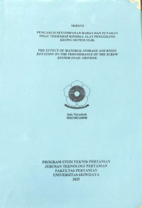 PENGARUH PENYIMPANAN BAHAN DAN PUTARAN PISAU TERHADAP KINERJA ALAT PENGGILING KEONG SISTEM ULIR