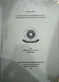 SISTEM INFORMASI MANAJEMEN SURAT DINAS BERBASIS WEBSITE DI PERUMDA TIRTA LEMATANG
