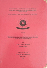 TANGGUNG JAWAB HUKUM ANGGOTA TENTARA NASIONAL INDONESIA YANG MELANGSUNGKAN POLIGAMI SIRI (Studi Putusan Perkara Nomor: 116-K/PM I-04/AL/X/2023)