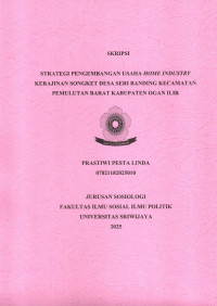 STRATEGI PENGEMBANGAN USAHA HOME INDUSTRY KERAJINAN SONGKET DESA SERI BANDING KECAMATAN PEMULUTAN BARAT KABUPATEN OGAN ILIR