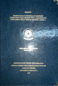 PERENCANAAN PEKERJAAN SQUEEZE CEMENTING PADA SUMUR PNN-A LAPANGAN X PERTAMINA HULU ROKAN REGION 1 ZONA 4