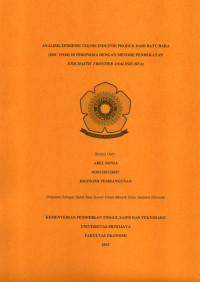 ANALISIS EFISIENSI TEKNIS INDUSTRI PRODUK DARI BATU BARA (ISIC 19100) DI INDONESIA DENGAN METODE PENDEKATAN STOCHASTIC FRONTIER ANALYSIS (SFA)