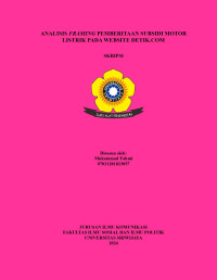 Image of ANALISIS FRAMING PEMBERITAAN SUBSIDI MOTOR LISTRIK PADA WEBSITE DETIK.COM