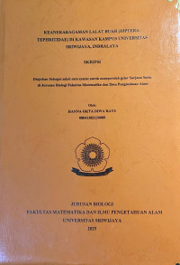 KEANEKARAGAMAN LALAT BUAH (DIPTERA: TEPHRITIDAE) DI KAWASAN KAMPUS UNIVERSITAS SRIWIJAYA, INDRALAYA