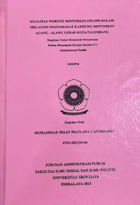 KUALITAS WEBSITE MINTOREJO.ONLINE DALAM MELAYANI MASYARAKAT KAMPUNG MINTOREJO ALANG - ALANG LEBAR KOTA PALEMBANG