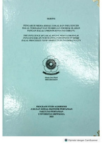 PENGARUH MEDIA SOSIAL LOKAL DAN INFLUENCER HALAL TERHADAP NIAT PEMBELIAN PRODUK OLAHAN PANGAN HALAL UMKM DI KOTA PALEMBANG