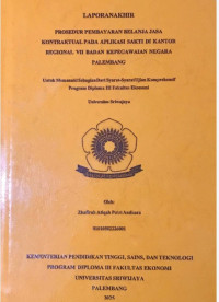 PROSEDUR PEMBAYARAN BELANJA JASA KONTRAKTUAL PADA APLIKASI SAKTI DI KANTOR REGIONAL VII BADAN KEPEGAWAIAN NEGARA PALEMBANG