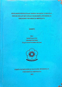 PENGARUH PENGGUNAAN MOBILE BANKING TERHADAP PENGELOLAAN KEUANGAN MAHASISWA PENDIDIKAN EKONOMI UNIVERSITAS SRIWIJAYA