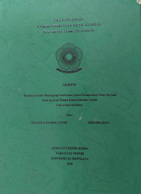 PRA RANCANGAN PABRIK PEMBUATAN METIL KLORIDA KAPASITAS 13.000 TON/TAHUN