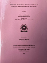KERJA SAMA ARAB SAUDI DAN UNODC DALAM MENANGANI HUMAN TRAFFICKING DI ARAB SAUDI TAHUN 2020-2023