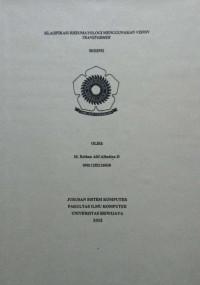 KLASIFIKASI RHEUMATOLOGI MENGGUNAKAN VISION TRANSFORMER