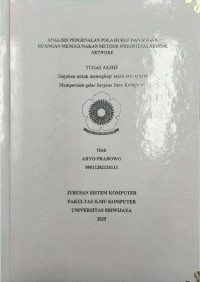 ANALISIS PENGENALAN POLA HURUF DAN ANGKA RUANGAN MENGGUNAKAN METODE WEIGHTLESS NEURAL NETWORK