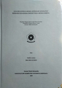 ANALISIS KINERJA MODEL KEYPHRASE GENERATION BERBASIS PARADIGMA ONE2SET PADA ARTIKEL BERITA