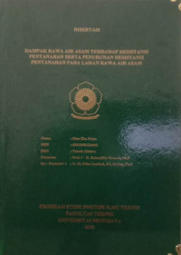 DAMPAK RAWA AIR ASAM TERHADAP RESISTANSI PENTANAHAN SERTA PENURUNAN RESISTANSI PENTANAHAN PADA LAHAN RAWA AIR ASAM