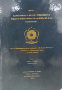 KARAKTERISASI RETURN STROKE PETIR NEGATIF PADA KAWASAN PALEMBANG DAN SEKITARNYA