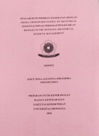 PENGARUH PENDIDIKAN KESEHATAN DENGAN MEDIA CROSSWORD PUZZLE OF MENSTRUAL HYGIENE (COMUGI) TERHADAP PENGETAHUAN REMAJA PUTRI TENTANG MENSTRUAL HYGIENE MANAGEMENT