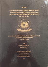 ANALISIS EFISIENSI VARIASI BENTUK SUDU TURBIN ANGIN VERTIKAL DARRIEUS DAN SAVONIUS PADA PROTOTIPE PLTB SKALA MIKRO UNTUK PENGISIAN BATERAI PONSEL