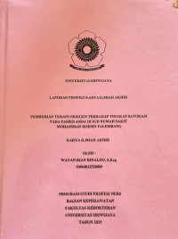 PEMBERIAN TERAPI OKSIGEN TERHADAP TINGKAT SATURASI PADA PASIEN ASMA DI IGD RUMAH SAKIT MOHAMMAD HOESIN PALEMBANG