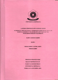 PEMBERIAN MINYAK ZAITUN TERHADAP PASIEN DENGAN KULIT KERING (XEROSIS CUTIS) DI RUANG GICU IGD RSUP Dr. MOHAMMAD HOESIN PALEMBANG
