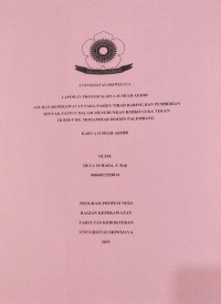 ASUHAN KEPERAWATAN PADA PASIEN TIRAH BARING DAN PEMBERIAN MINYAK ZAITUN DALAM MENURUNKAN RISIKO LUKA TEKAN DI RSUP DR. MOHAMMAD HOESIN PALEMBANG