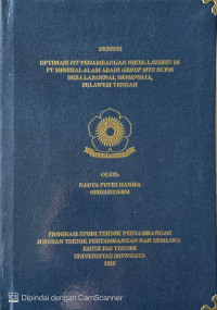 OPTIMASI PIT PENAMBANGAN NIKEL LATERIT DI PT MINERAL ALAM ABADI GROUP SITE BCPM DESA LAROENAI, MOROWALI, SULAWESI TENGAH