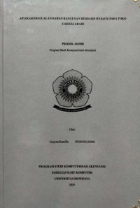 APLIKASI PENJUALAN BAHAN BANGUNAN BERBASIS WEBSITE PADA TOKO CAHAYA ABADI